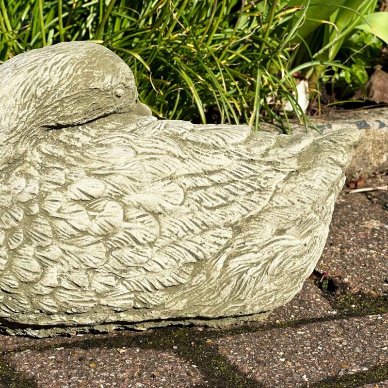 Stone Resting Duck Sculpture | Darthome Stone Sculptures & Statues Garden Darthome