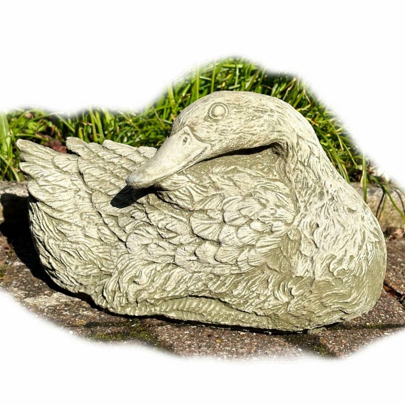 Stone Resting Duck Sculpture | Darthome Stone Sculptures & Statues Garden Darthome