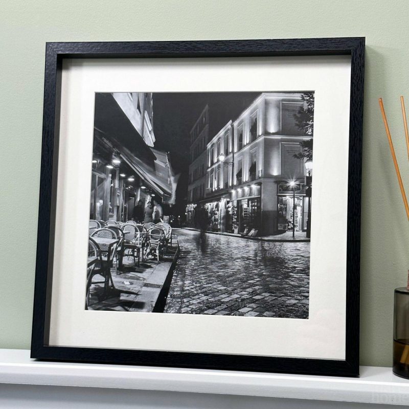 Streets Of Paris Framed Print | Darthome Wall Hangings Decor Black