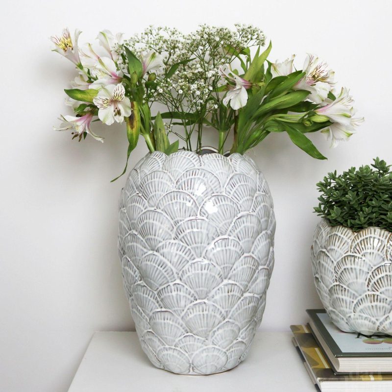 Tall Cream Shell Vase | Darthome Accessories Accessories Accessories