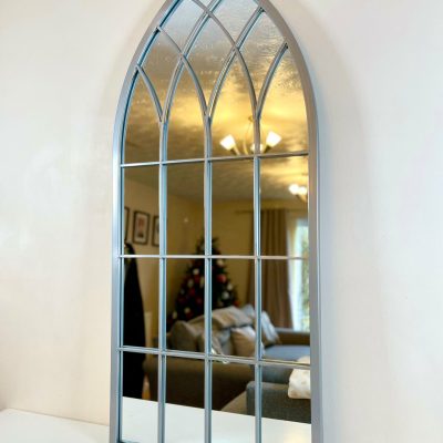 Tall Silver Window Style Arch Wall Mirror 115cm | Darthome Mirrors Decor Darthome