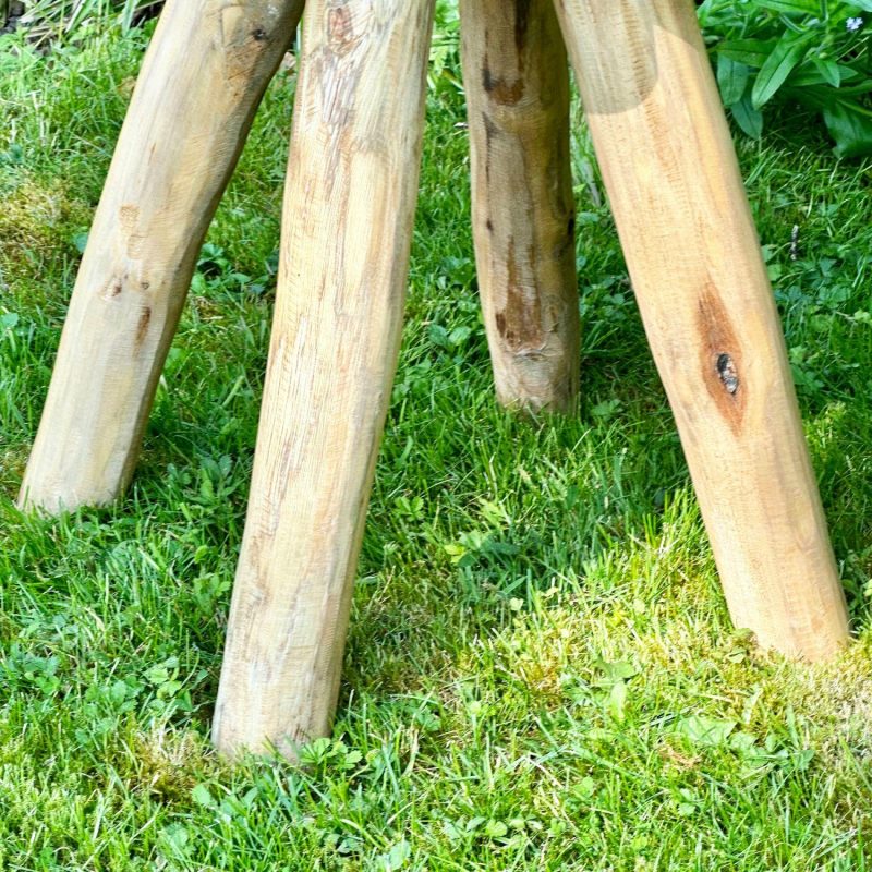 Teak Root Mushroom Stool With 4 Legs | Darthome Garden Furniture Garden Brown