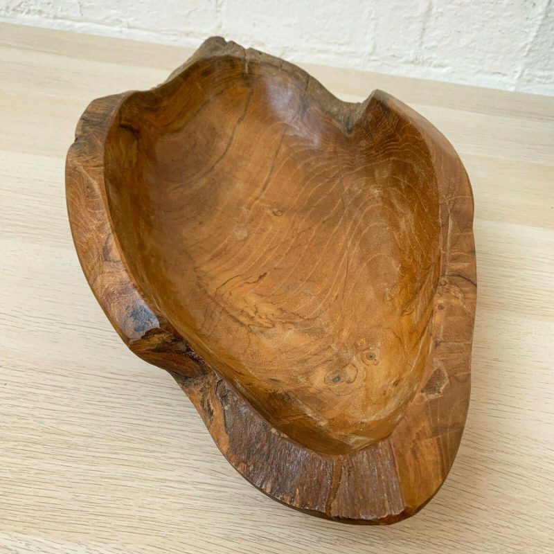 Teak Root Wood Long Bowl 35cm | Darthome Accessories Accessories Accessories