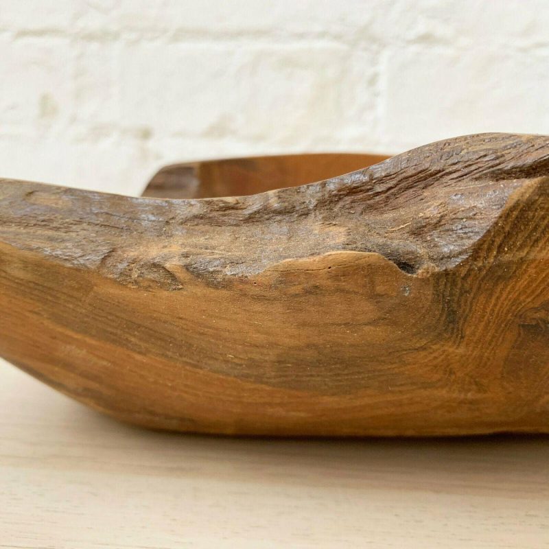 Teak Root Wood Long Bowl 35cm | Darthome Accessories Accessories Accessories