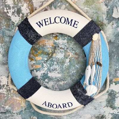 Welcome Aboard Lifebuoy Wall Decoration | Darthome Ornaments Decor Darthome