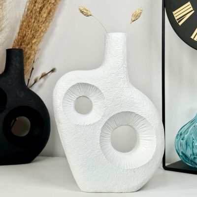 White Abstract Irregular Donut Vase | Darthome Accessories Accessories Accessories