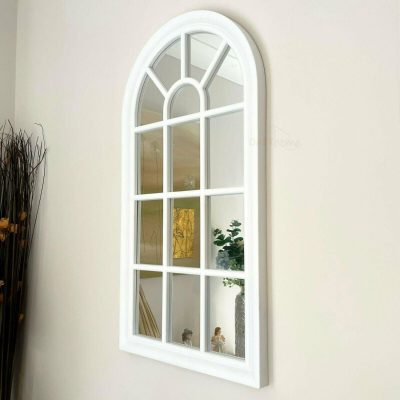 White Arched Window Mirror 70cm | Darthome Mirrors Decor Darthome