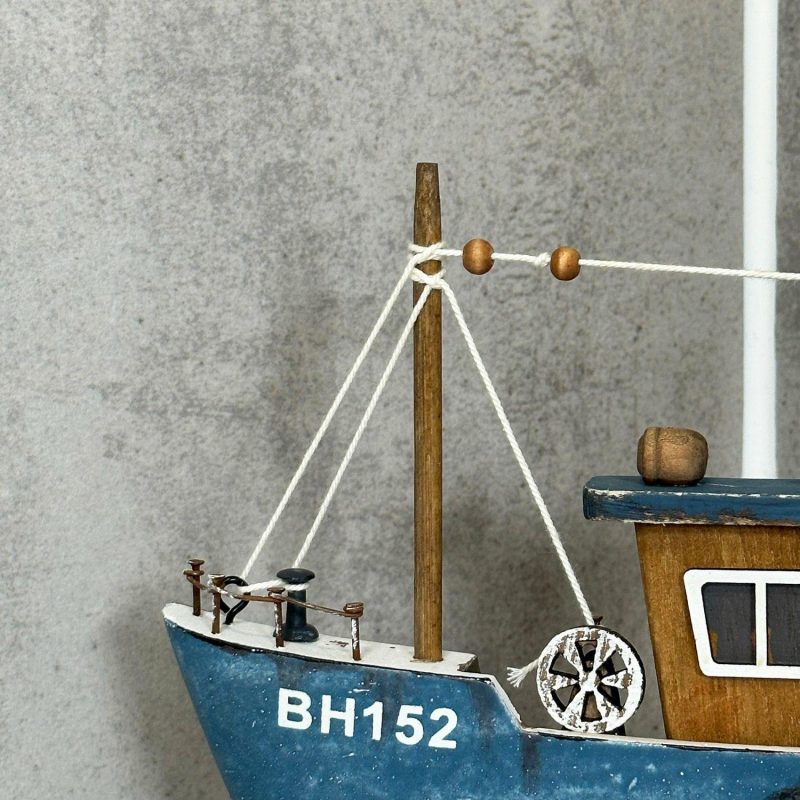 Wooden Trawler Ornament | Darthome Ornaments Decor Blue