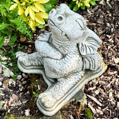 Stone Naughty Dragon Garden Sculpture | Darthome Garden Decor Garden Darthome